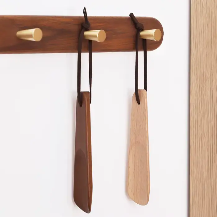 Mini chausse-pied en bois de hêtre de 14,5 cm – Aide à chaussures de voyage portable pour les voyages d'affaires et utilisation en déplacement