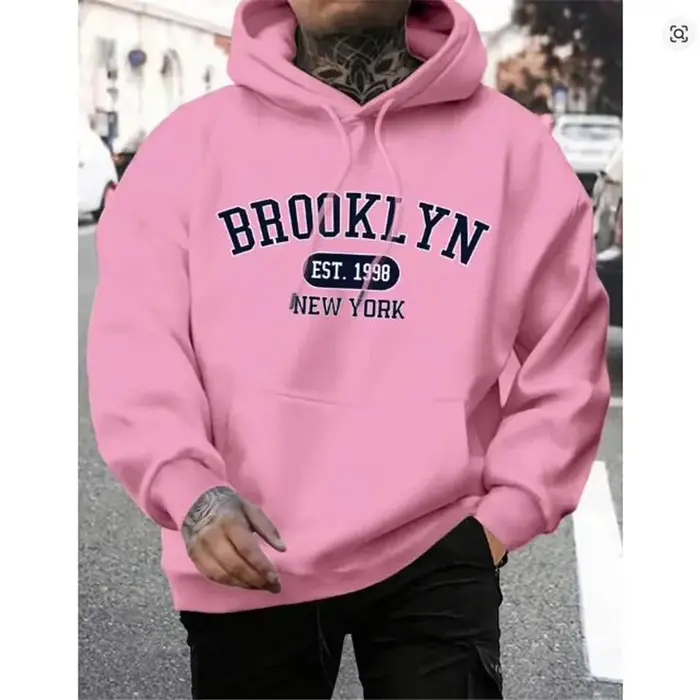 Brooklyn Est 1998 New York Printing Men Hoodies Harajuku Crewneck Hoodie Fashion Oversize Hoody Autumn Comfortable Tracksuit