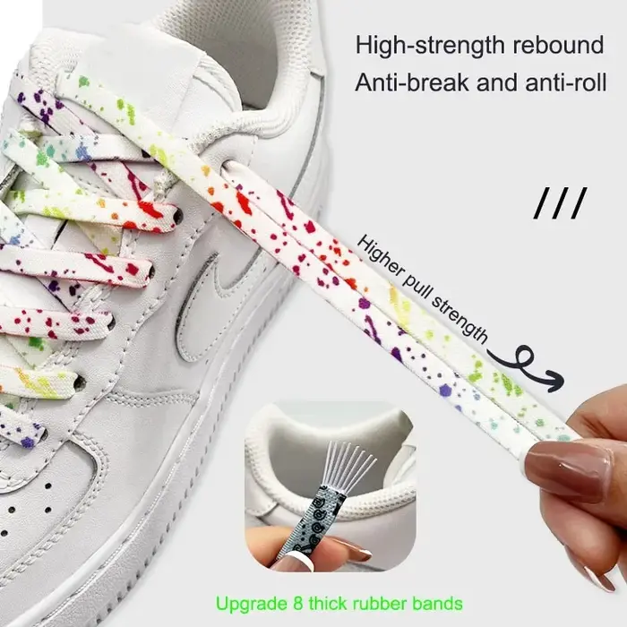 Lacets de chaussures à impression d'encre Splash pour baskets