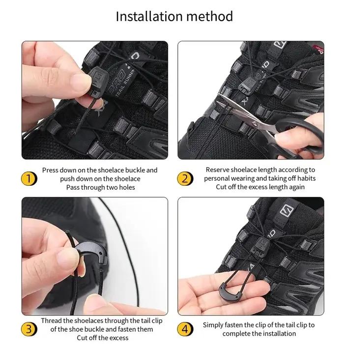 Kit de lacets rapides – Accessoire de remplacement pour chaussures