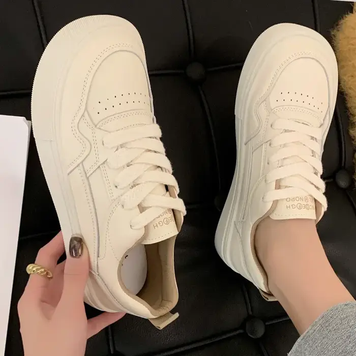 Chaussures Plates en Cuir group pour Femme