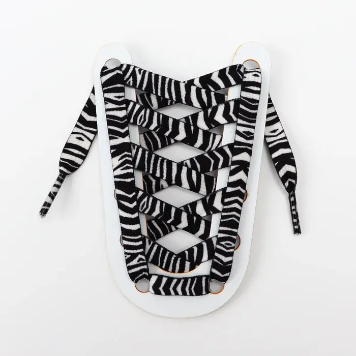 Léopard zèbre tigre serpent lacets lacets plats pour baskets motif Animal imprimé lacet femmes homme