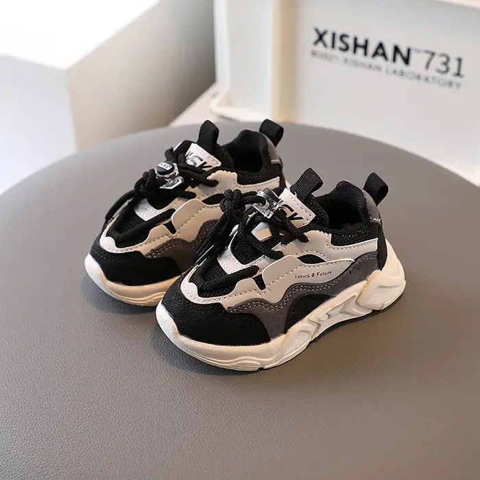 Chaussures de dehors en Maille Respirante pour Enfant Garçon, Baskets de Printemps et d'Automne, Tai