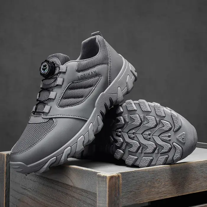 Baskets décontractées à boucle rotative pour hommes - Chaussures de marche respirantes pour l'extérieur LOEIKAN