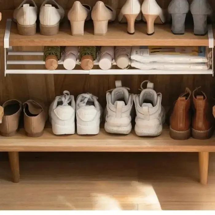 Étagère à chaussures réglable | Organisateur superposable pour économiser de l'espace dans les armoires
