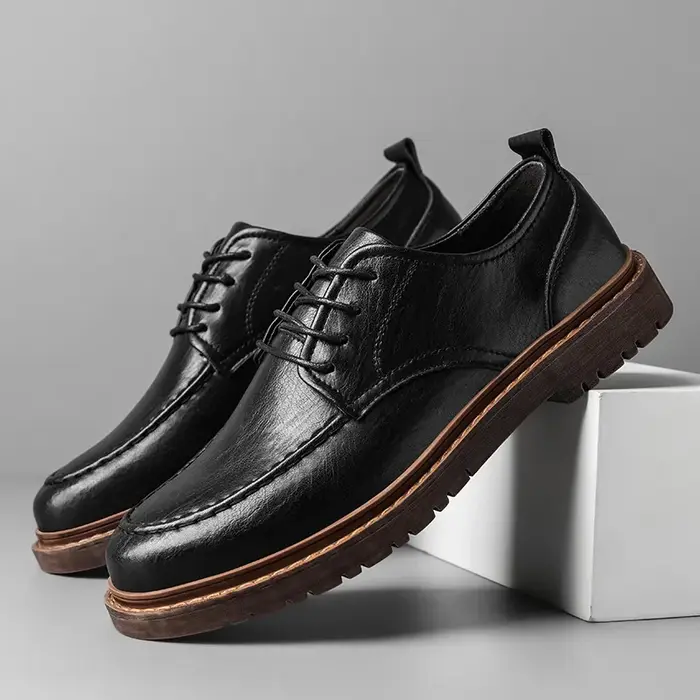 Automne nouveaux hommes en cuir décontraï chaussures richelieu luxueux