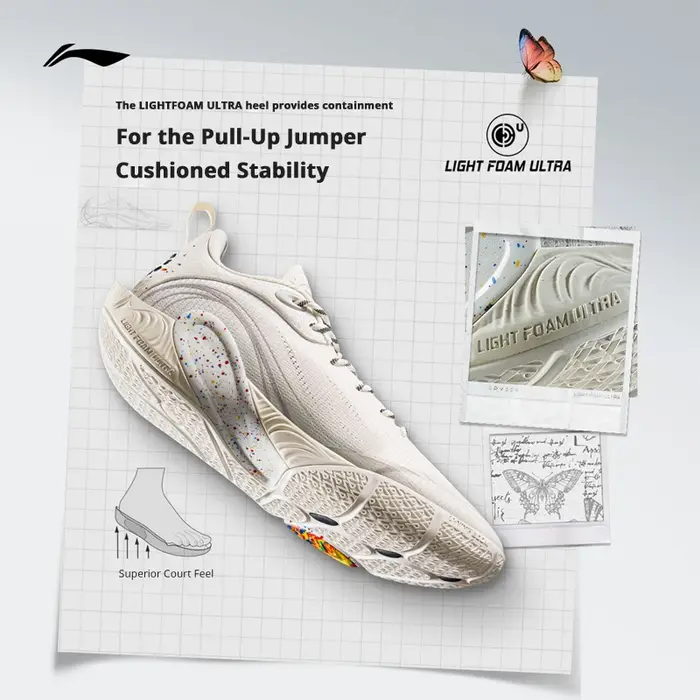 Li-Ning WADE DLO 1 Chaussures de basket-ball pour hommes BOOM Légères Absorption des chocs
