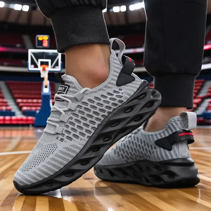 Baskets de basket-ball athlétiques pour hommes, chaussures de sport fonctionnelles antidérapantes à