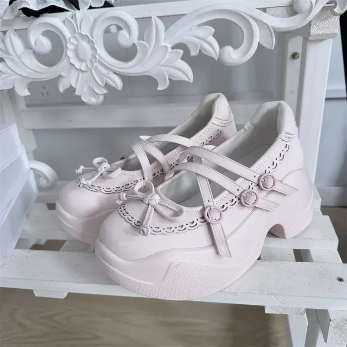 Été Leilei Gururu Original doux fille chaussures à semelles épaisses