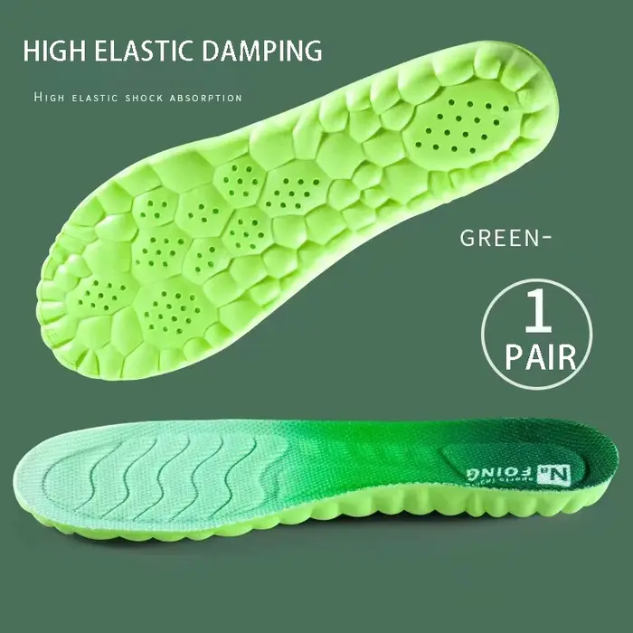 Semelles intérieures orthopédiques souples en PU pour chaussures de course respirantes à Absorption des chocs pour
