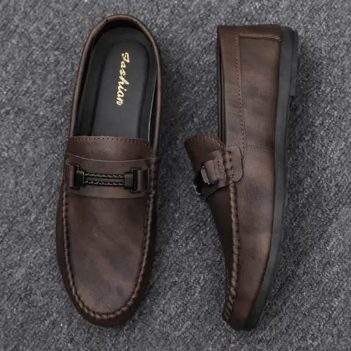Semelle épaisse hommes chaussures décontractées plate-forme mocassins de bureau