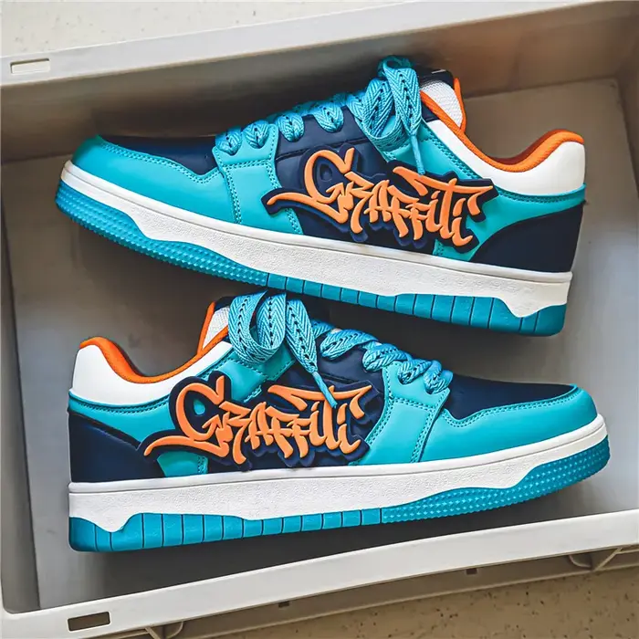 Mode bleu Designer Skateboard chaussures hommes Streetwear Hip hop baskets