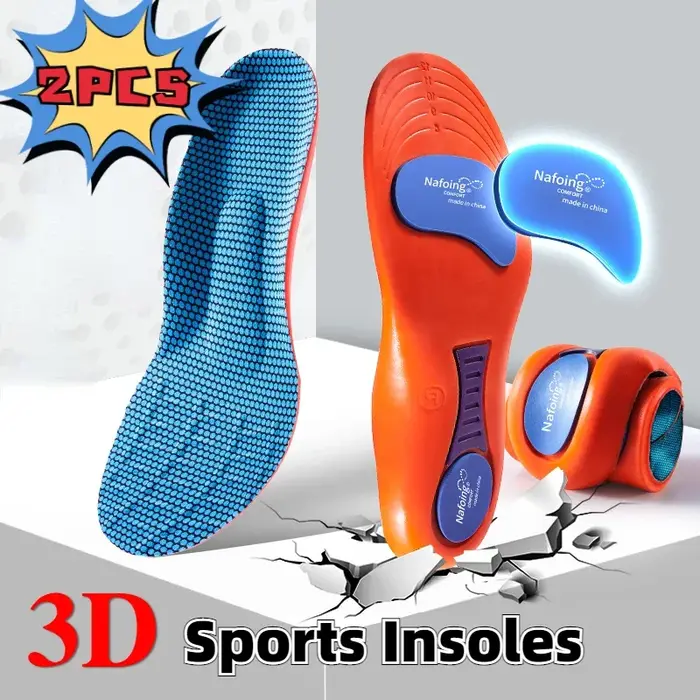 Semelles intérieures de Sport pour chaussures, Absorption des chocs, déodorant, coussin respirant, semelles de course pour pieds, hommes et femmes, semelles orthopédiques