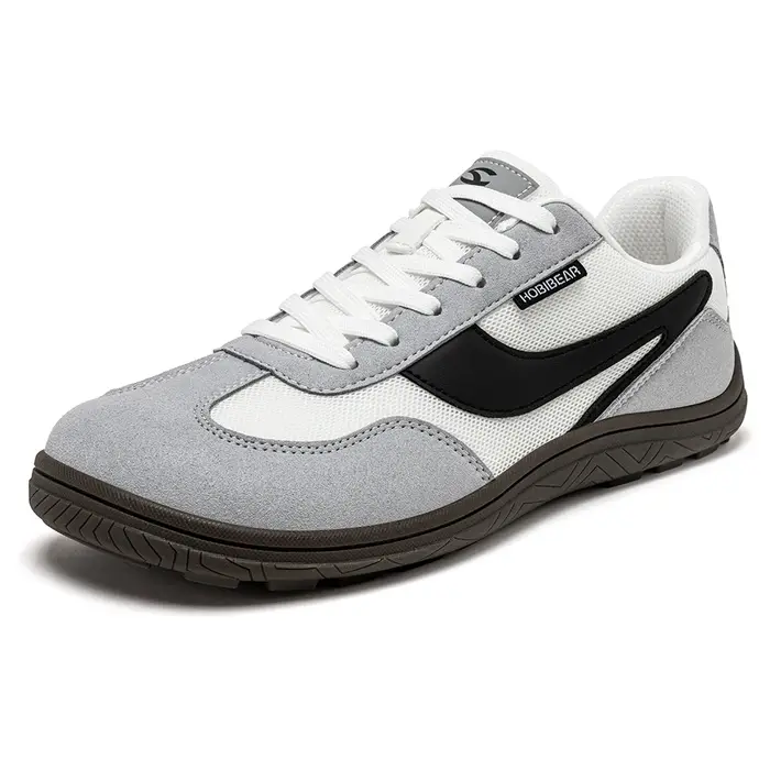 HOBIBEAR chaussures larges pieds nus femmes hommes zéro goutte minimaliste baskets en cuir artificie