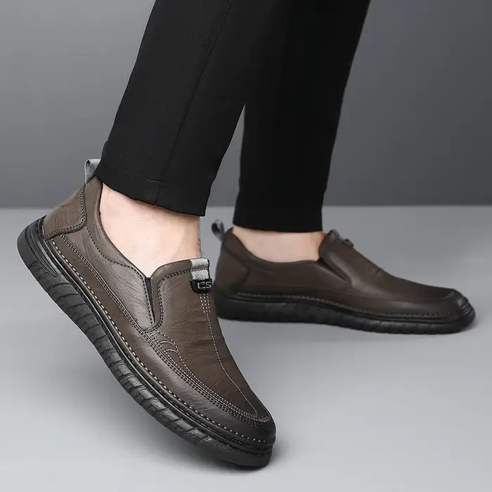 Mocassins en cuir confortables pour hommes