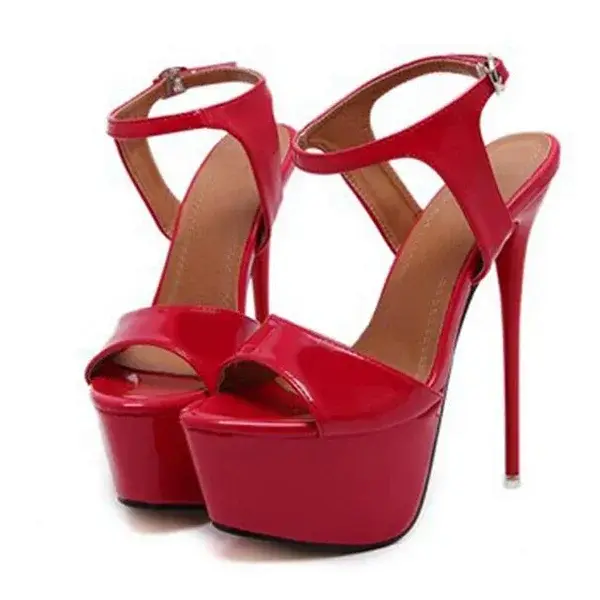 Aneikeh grande chaussure taille 41 42 43 44 45 46 sandales à talons hauts été Sexy bout ouvert robe