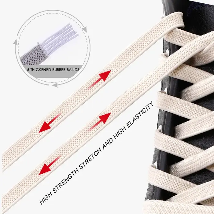 Lacets de chaussures élastiques pour enfants et adultes