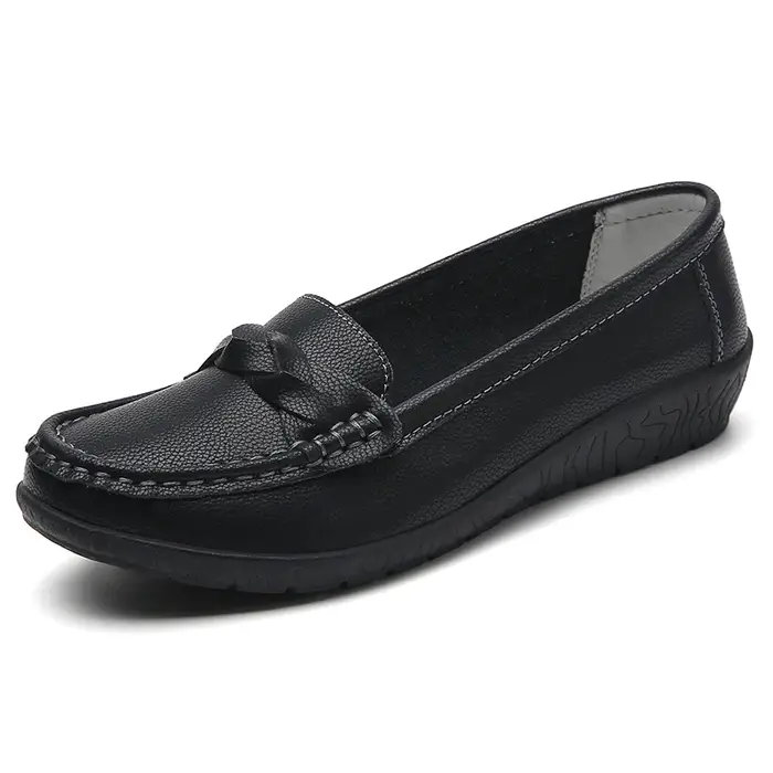 Mocassins Plats en Cuir pour Femme