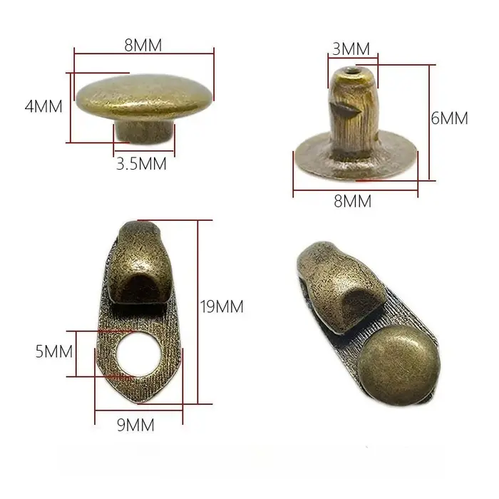 Crochets métalliques pour chaussures, 10/20/30, pour bottes, Kit de réparation d'oeillets de bottes, boucles de raccord en dentelle avec Rivets pour chaussures d'escalade et de randonnée