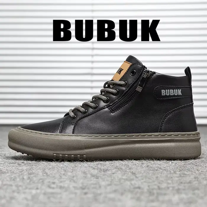 Bubuk Chaussures d'extérieur pour hommes, bottines mi-hautes tendance et confortables, adaptées à la randonnée et à l'alpinisme, chaussures pour hommes pour le style décontracté et le travail