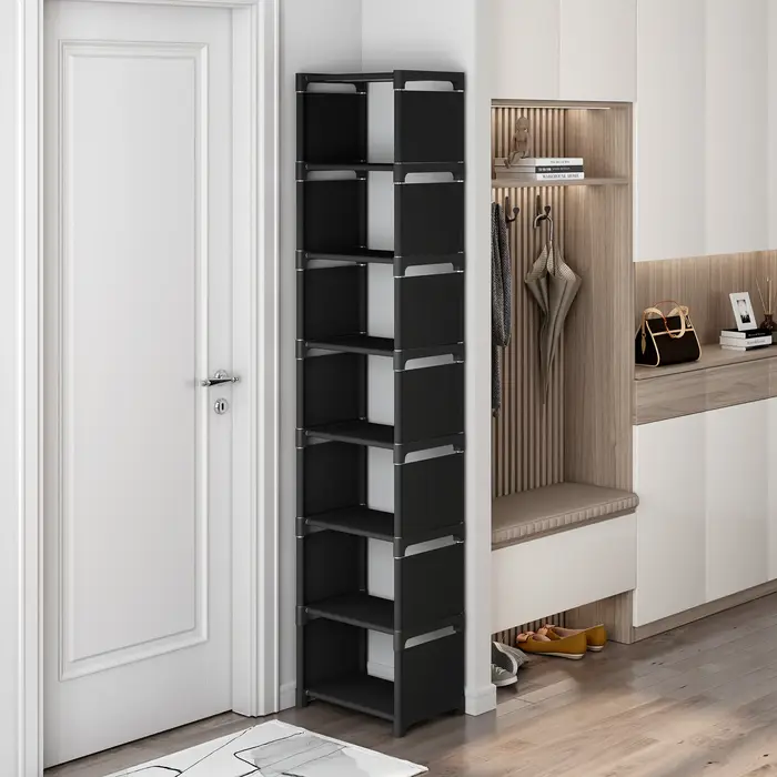 Étagère à chaussures métallique superposable sans outils