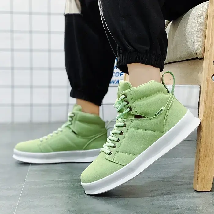 Baskets hommes plate-forme chaussures mode respirant fond épais course décontracté