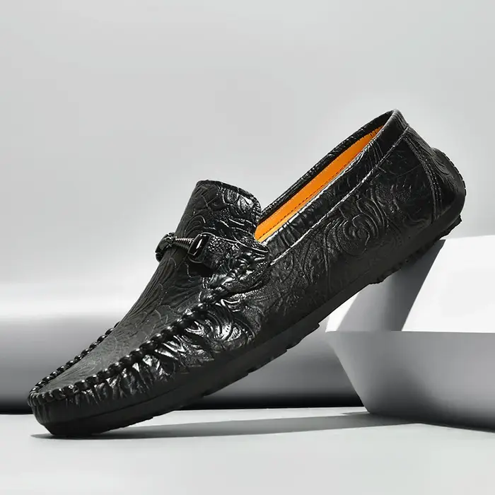 ELUVA hommes mocassins sans lacet chaussures de conduite confortable léger antidérapant semelle souple