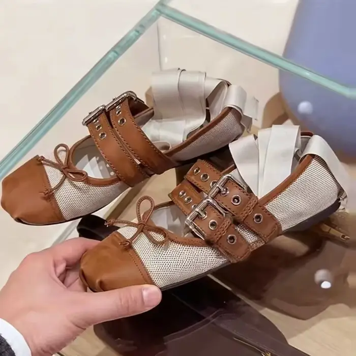 Nouvelles chaussures plates Mary Jane de luxe pour femme