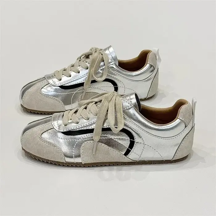 Chaussures de sport décontractées rétro pour femme, élégantes, à semelle plate, de créateur, Zapatos