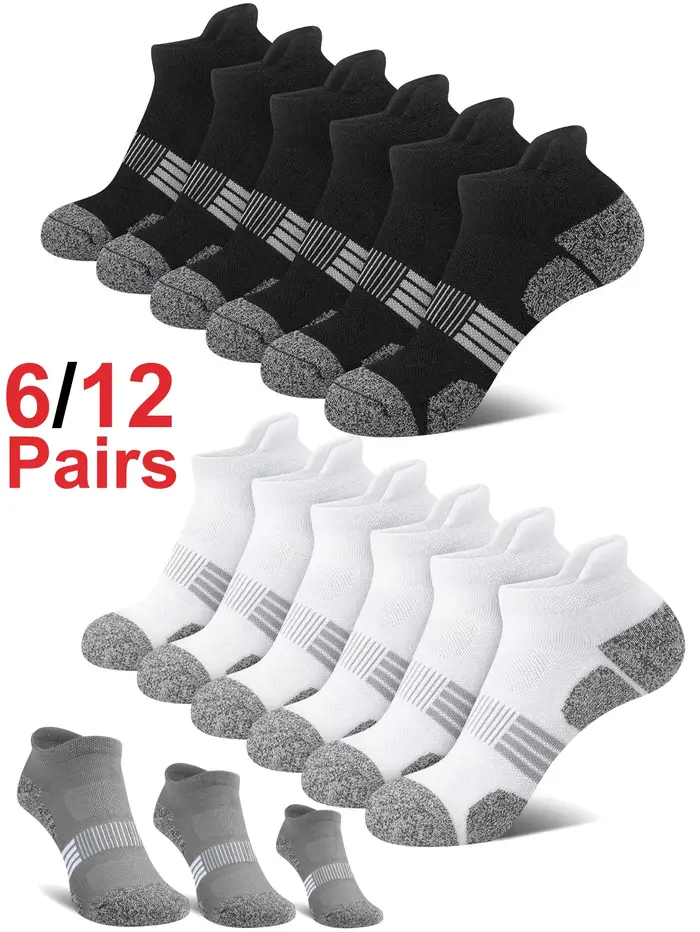 Lot de 3/6/12/24/30 paires de chaussettes basses pour hommes