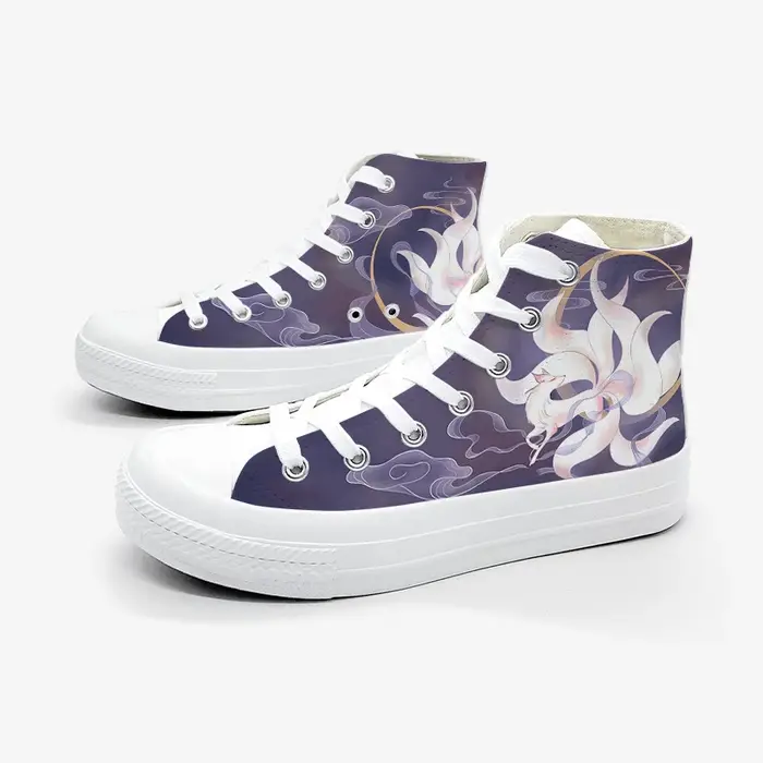 Chaussures en toile peintes à la main pour femmes, baskets montantes, Amy et Michael, design origina