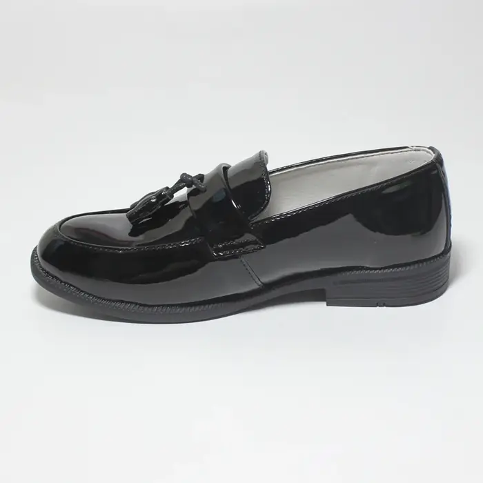 Chaussures en cuir PU verni souple pour garçons et adolescents