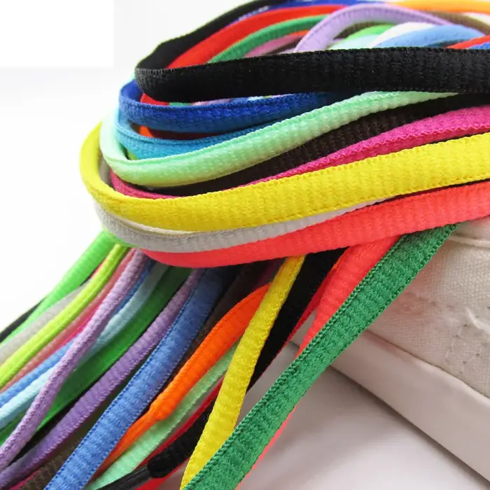 Lacets de chaussures ovales 24 couleurs lacets athlétiques demi-ronds pour chaussures de Sport/cours