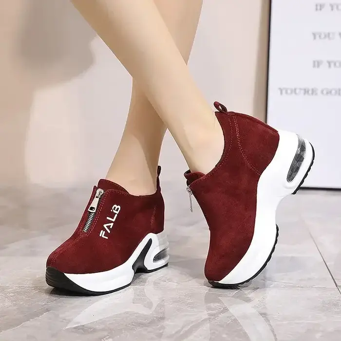 Chaussures de tennis à l'offre elles épaisses pour femmes avec plateforme, panier compensé, décontracté, été, 2024
