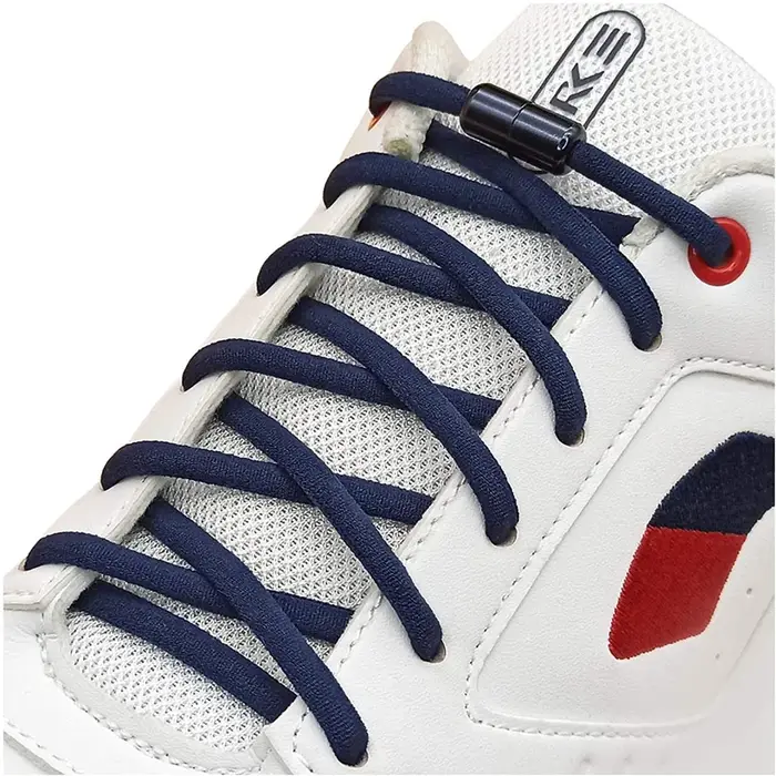 Lacets élastiques sans nœud en demi-cercle pour enfants et adultes, lacets de baskets à verrou métal