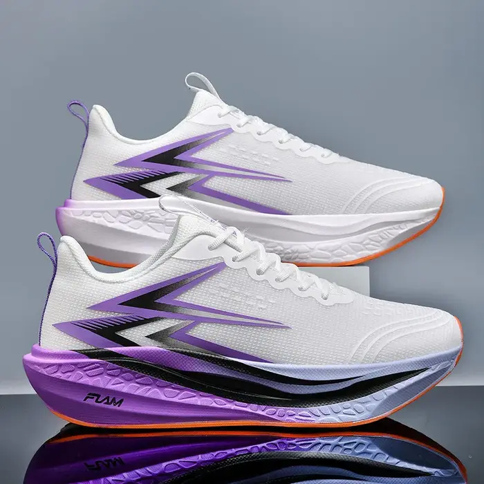 Hommes chaussures de course spécialité Marathon chaussures de sport respirant léger carbone conseil 