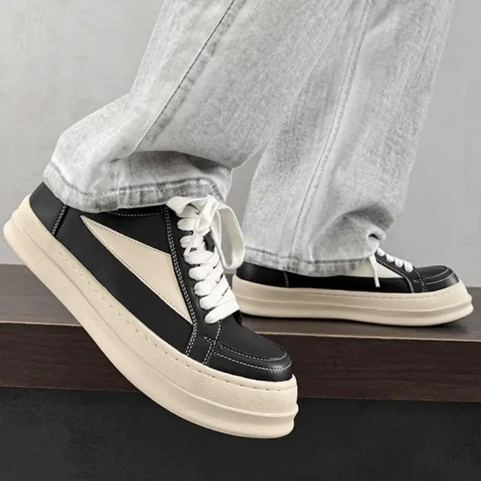Baskets noires décontractées de style streetwear pour hommes