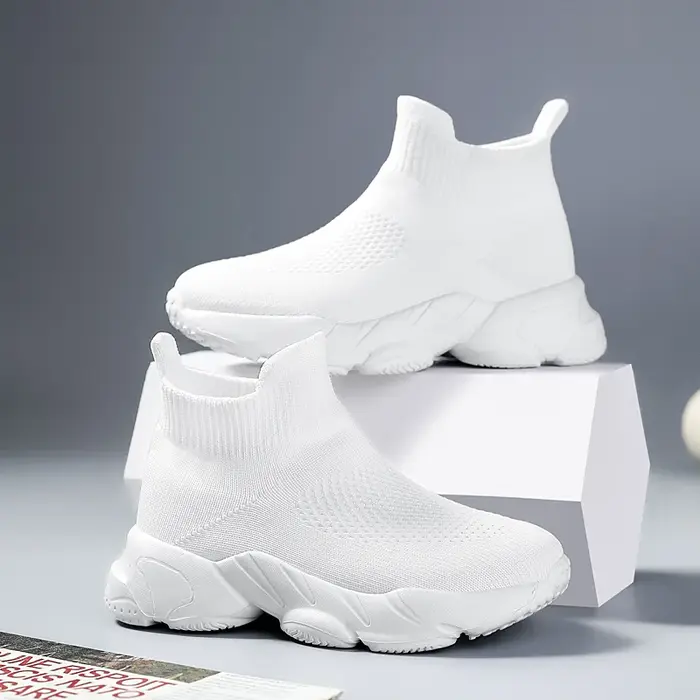 Baskets montantes blanches pour femmes