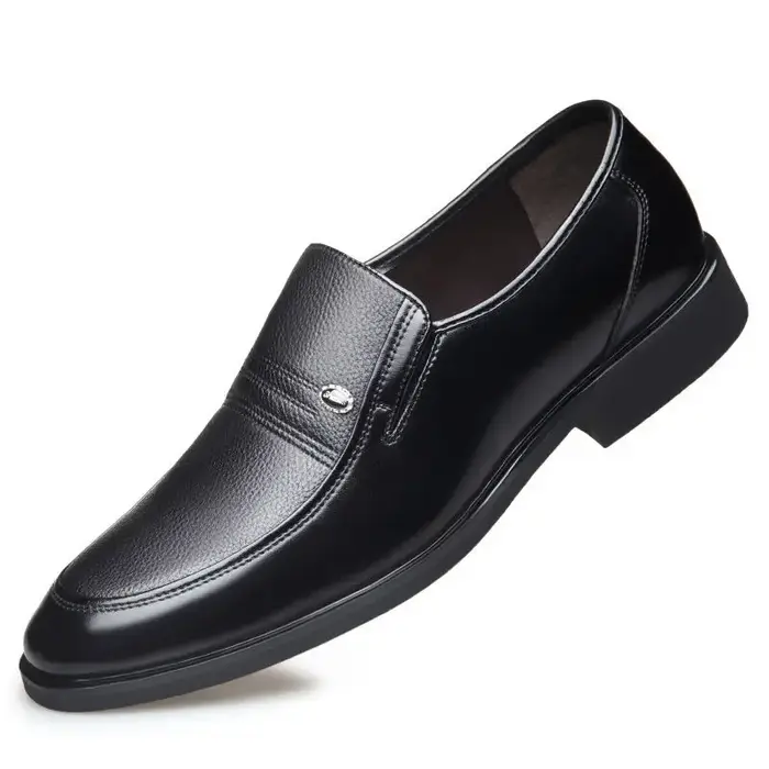 Chaussures en cuir véritable à semelle souple pour hommes