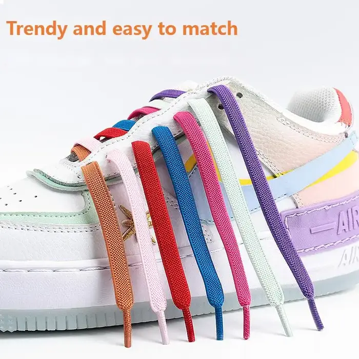 Lacets de Chaussures à Verrouillage Magnétique Sans Attaches, 8mm, Plats et artificiel astiques, Acc