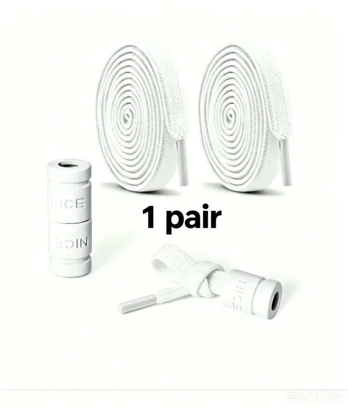 Lacets de chaussures sans nœuds de 8 mm, fermeture à bouton, lacets élastiques sans attaches, lacets