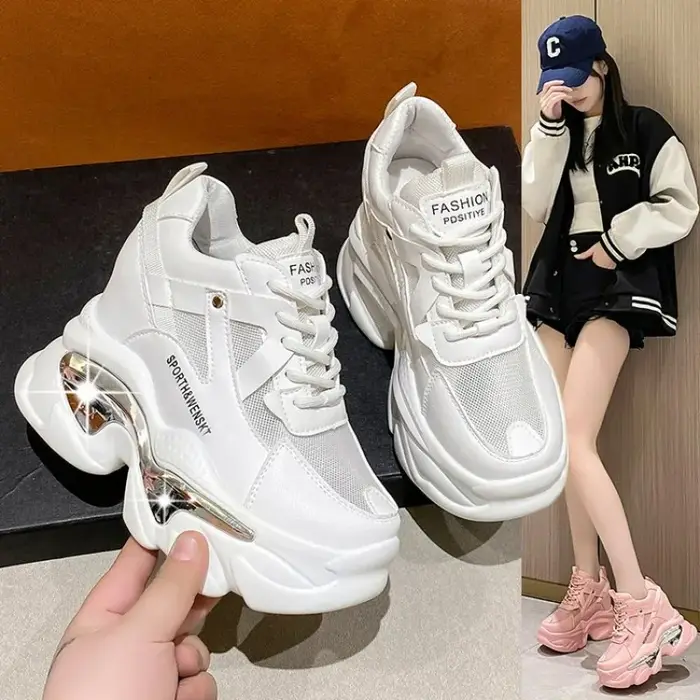 Nouvelles baskets pour femmes 2024, chaussures décontractées à la mode, chaussures vulcanisées de haute qualité, chaussures de jogging pour femmes, chaussures plateforme, Zapatillas Mujer