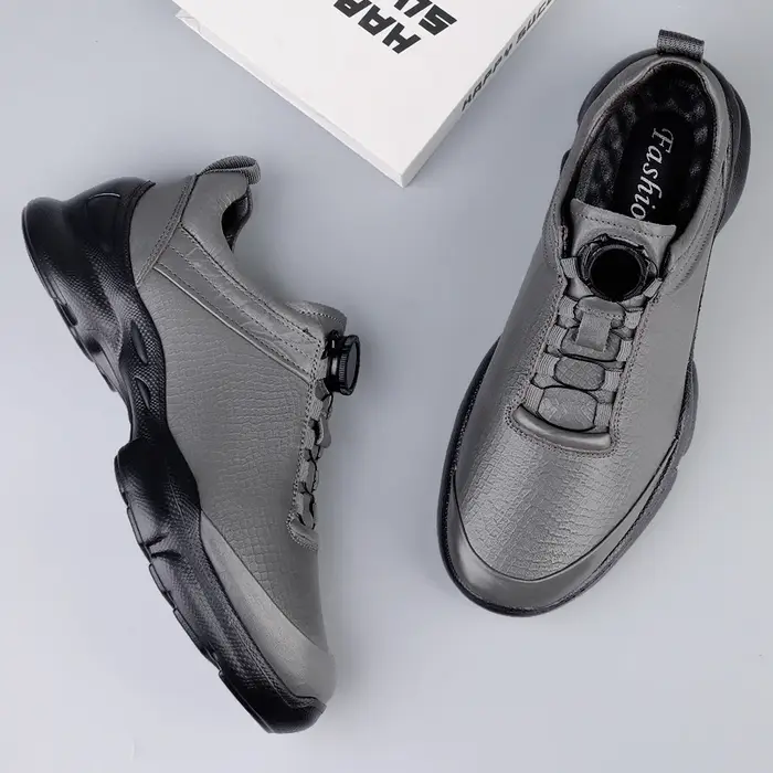 Chaussures de sport pour hommes en cuir véritable