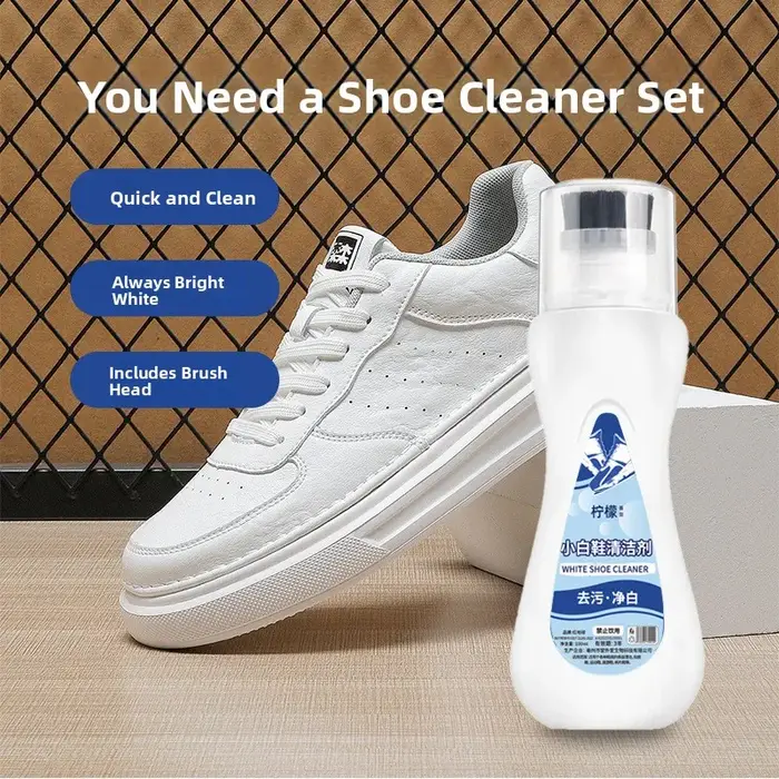 Nettoyant à chaussures amélioré pour baskets blanches, élimination rapide des taches, blanchiment sa