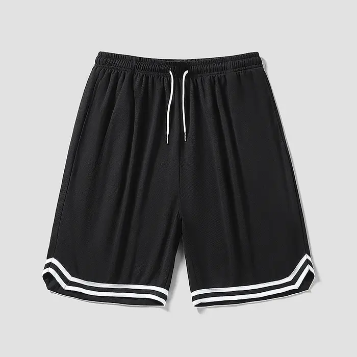 Shorts de basketball mi-cuisse pour hommes, rayés, amples, en maille respirante, pour la course, le 