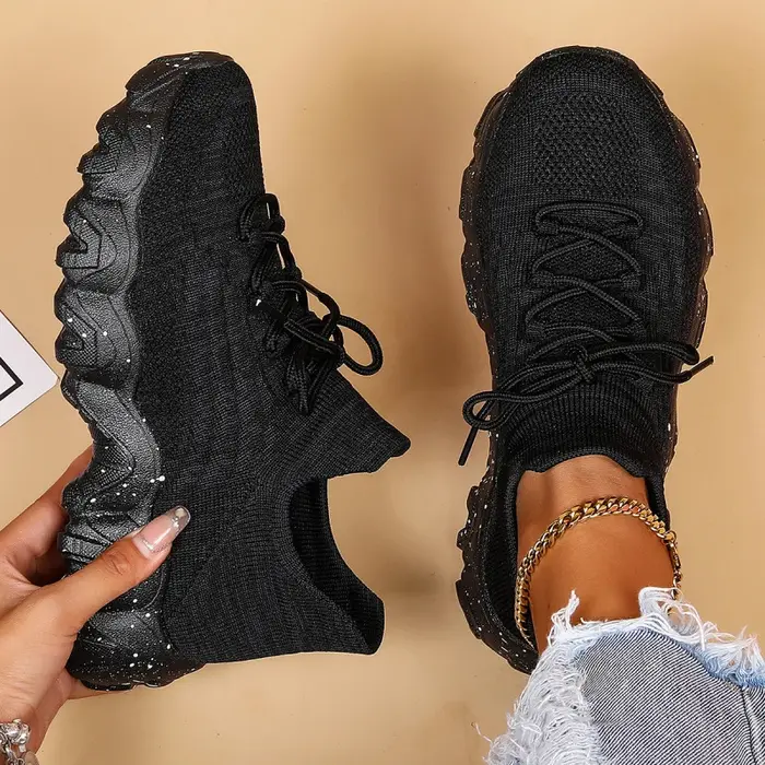 Printemps rose chaussures décontractées respirant maille baskets pour femmes