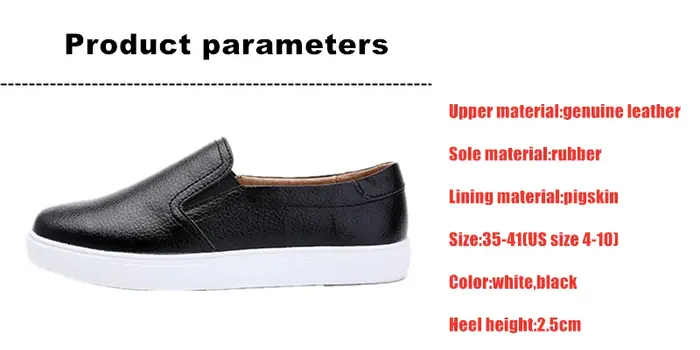 WOIZGIC Femmes Dames Femme Gril Cuir group Blanc Chaussures Plates Platforn Sneakers Slip On Soft Fellow Canized