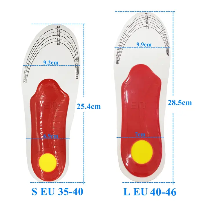 Semelles Orth4WD pour Orthèses de Pieds Plats, en Gel, Coussretours de Soutien de la Voûte Plantaire