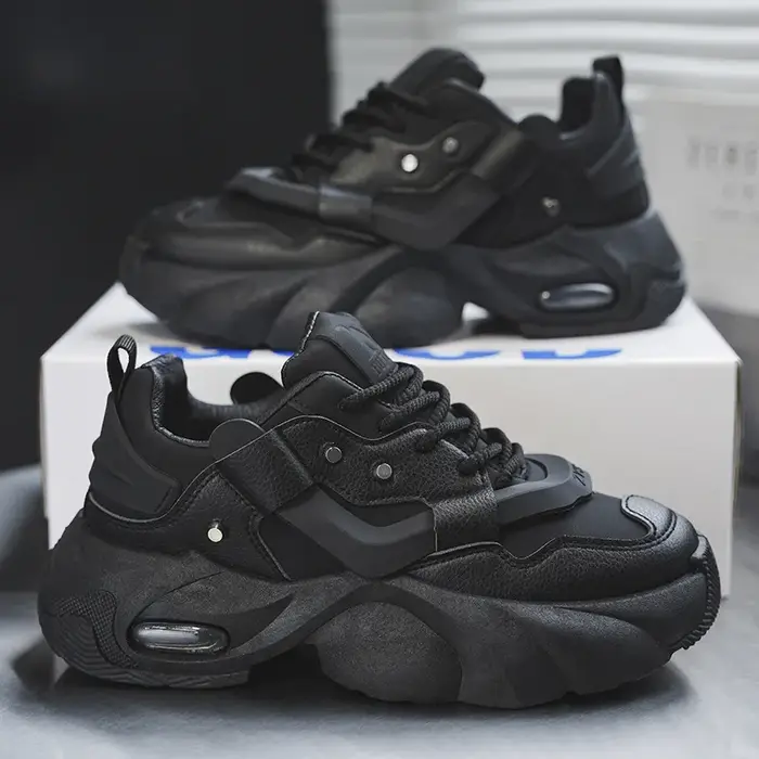 Chaussures Homme – Baskets Montantes en Cuir de Haute Qualité