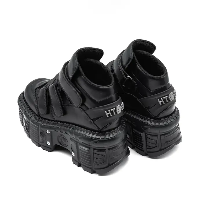2026 nouveau Style Punk femmes chaussures gothique cheville Rock bottes à lacets talon hauteur 9CM p